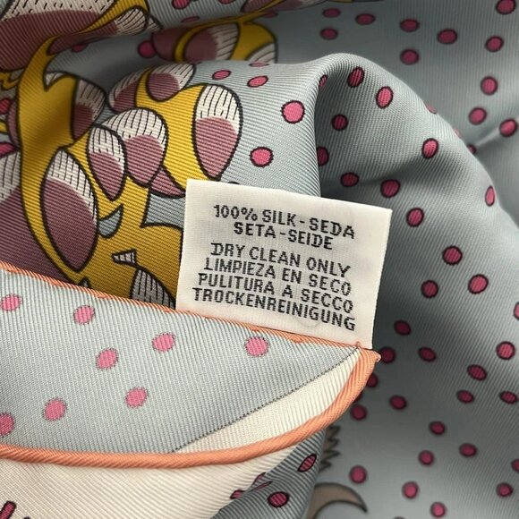 HERMES Carre 90 - Pink Purple Multi Scarf 347-072525 - Picture 5 of 6